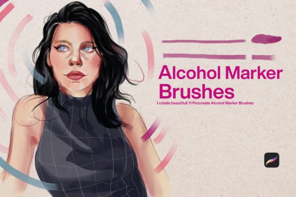 Download 10 Alcohol Marker Brushes Procreate - Brush Collection