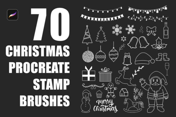Download Christmas Procreate Stamp Brushes - Brush Collection