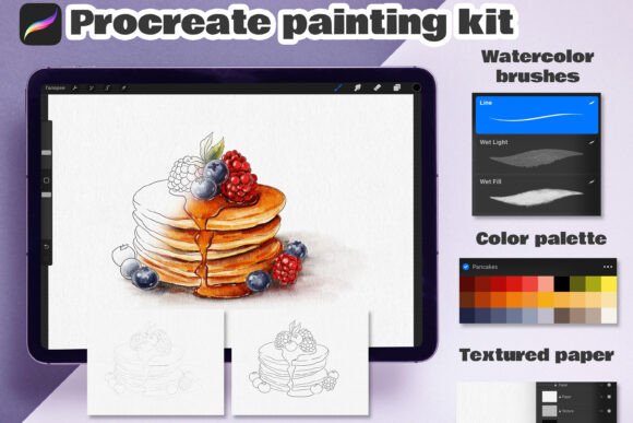 Download Procreate Watercolor Drawing Kit | Brush - Brush Collection