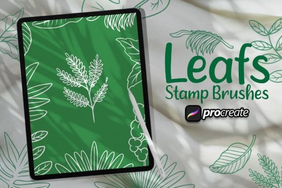 Download Hand Drawing Leaf Brush Stamp - Brush Collection