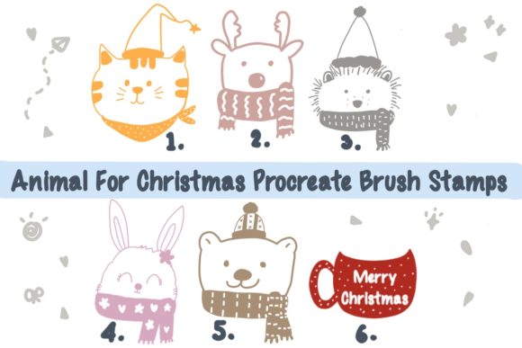 Download Animal for Christmas Procreate Brush - Brush Collection