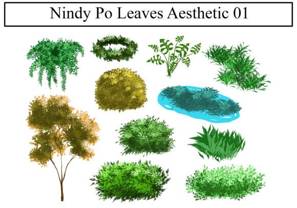 Download Photoshop Brushes - Leaves Aesthetic 01 - Brush Collection