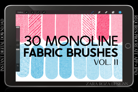 Download Procreate Fabric Texture Brushes Vol. 11 - Brush Collection