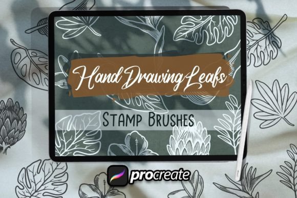 Download Hand Drawing Leaf Brush Stamp - Brush Collection