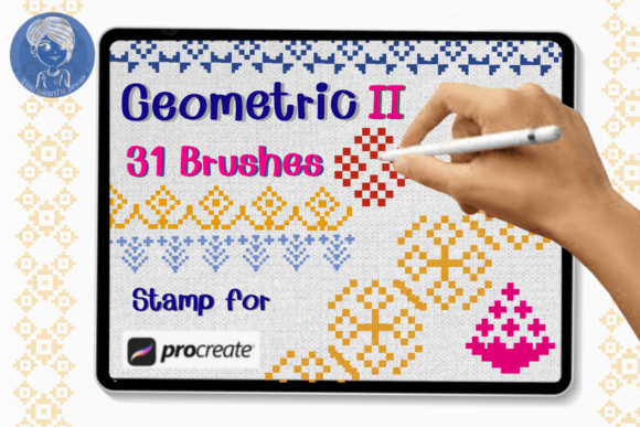 Download Geometric II Brush Stamp Procreate - Brush Collection