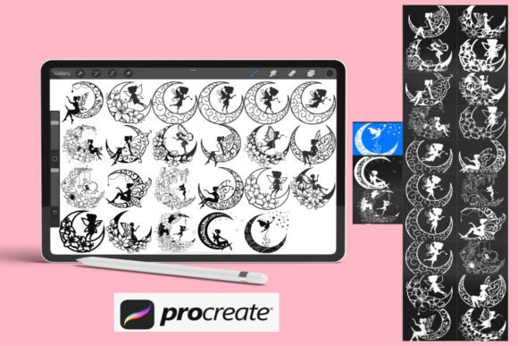 Download CrescentMoon Fairy Procreate Brush Stamp - Brush Collection