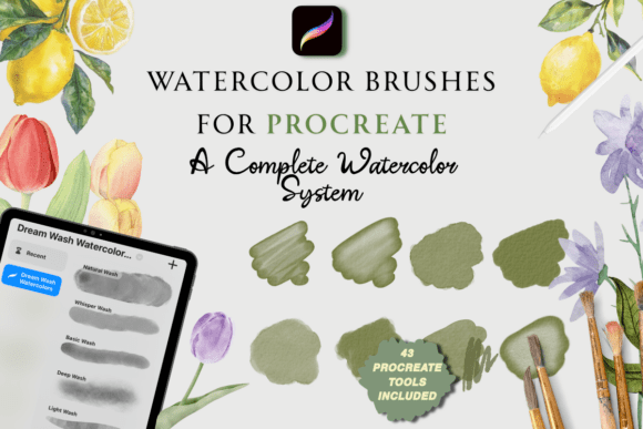 Download Procreate Realistic Watercolor Brushes - Brush Collection