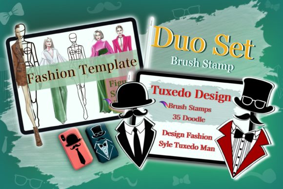 Download Procreate Female FashionTuxedo Man Brush - Brush Collection