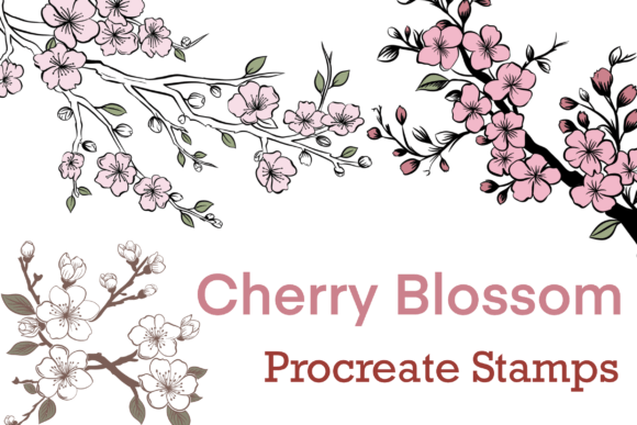 Download Cherry Blossom Procreate Brush Stamps - Brush Collection