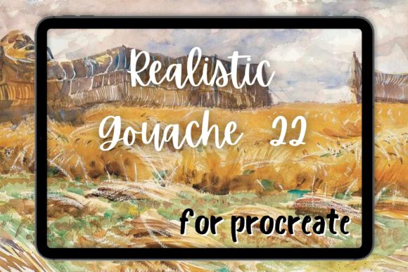 Download Procreate Gouache Brush 22 Streaky Noise - Brush Collection