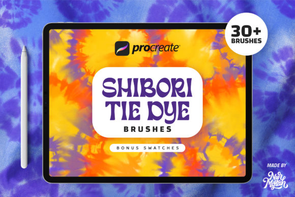 Download Procreate Shibori Tie Dye Brushes - Brush Collection