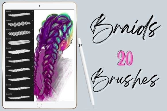 Download Procreate Braids Hair Brushes - Brush Collection