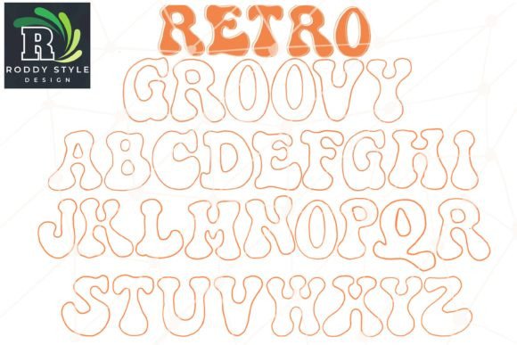 Download Retro Groovy Font Brush Stamp Procreate - Brush Collection