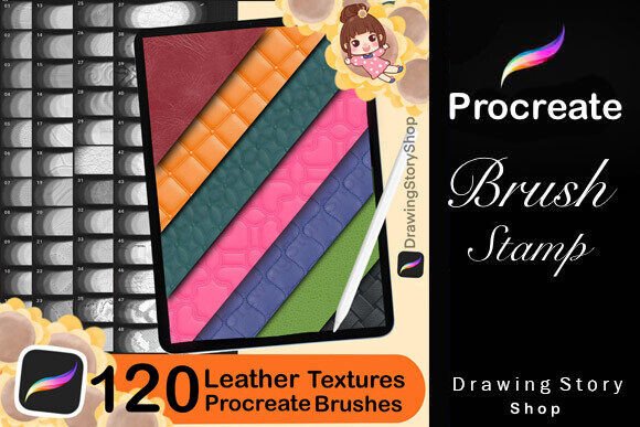 Download 120 Procreate Leather Textures Brushes - Brush Collection
