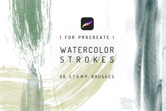 Download 58 Procreate Watercolor Brush Strokes - Brush Collection