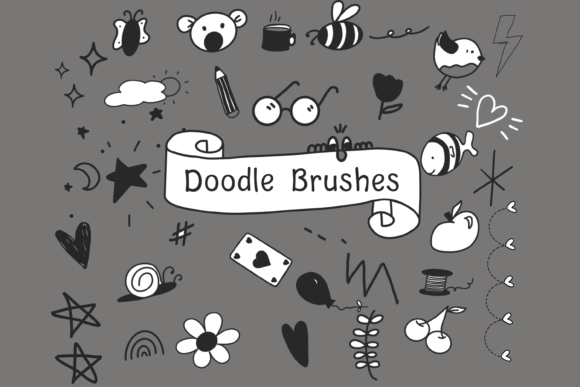 Download Procreate Doodle Brushes X 4 - Brush Collection