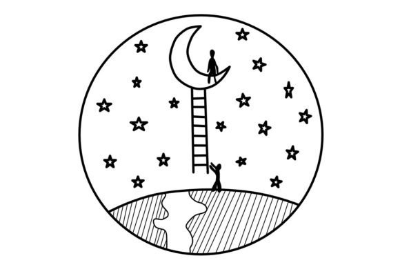 Download Ladder and Moon Procreate Brush Stamp - Brush Collection