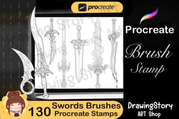 Download 130 Sword Procreate Brushes - Brush Collection