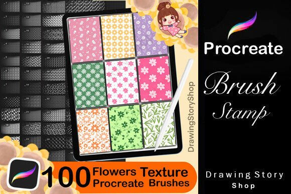 Download 100 Flower Patterns Procreate Brushes - Brush Collection