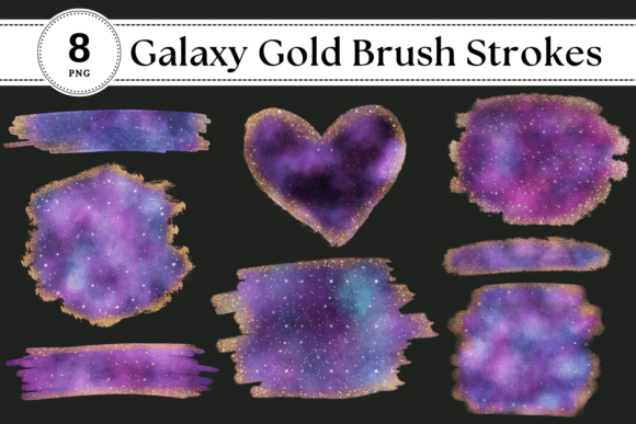 Download Starry Galaxy Brush Strokes PNG Clipart - Brush Collection