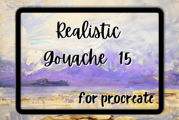 Download Procreate Gouache Brush 15 Smooth Wet on - Brush Collection
