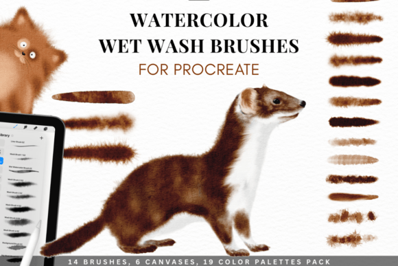 Download Realistic Watercolor Wet Wash Brushes - Brush Collection