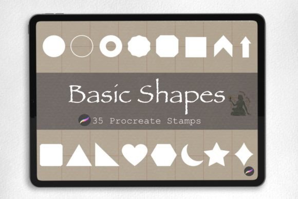 Download Basic Shape Procreate Brush Stamp - Brush Collection