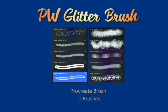 Download PW Smile1 Procreate Brush Glitter Brush - Brush Collection