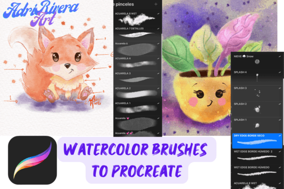 Download WATERCOLOR BRUSHES for PROCREATE🖌 - Brush Collection