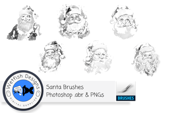 Download 6 Christmas Santa Brushes - Brush Collection