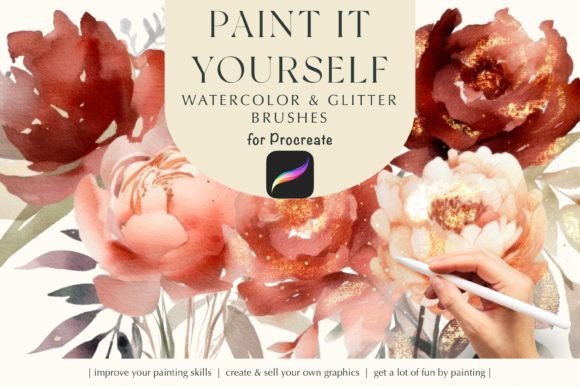 Download Watercolor &amp; Glitter Procreate Brushes - Brush Collection