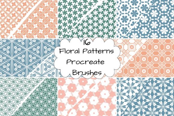 Download 16 Floral Patterns Procreate Brushes - Brush Collection