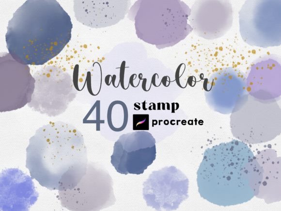 Download Procreate Watercolor Stamps Brushes - Brush Collection