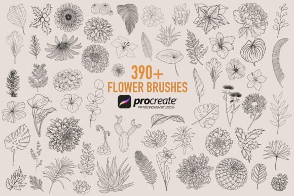 Download Procreate Plants and Flower Brushes - Brush Collection