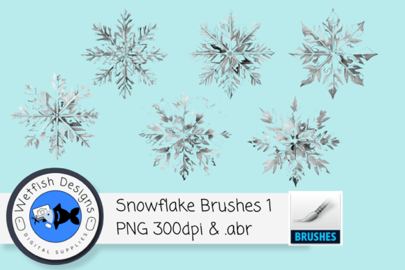 Download 6 High Resolution Snowflake Brushes - Brush Collection