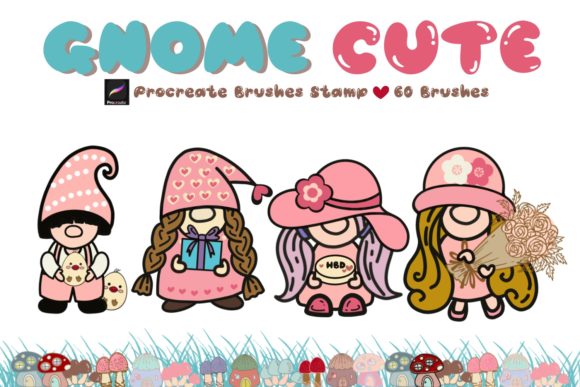 Download GNOME CUTE Procreate Brushes Stamp - Brush Collection