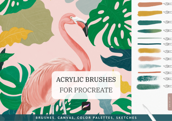 Download Acrylic Procreate Brushes: Painting Kit - Brush Collection