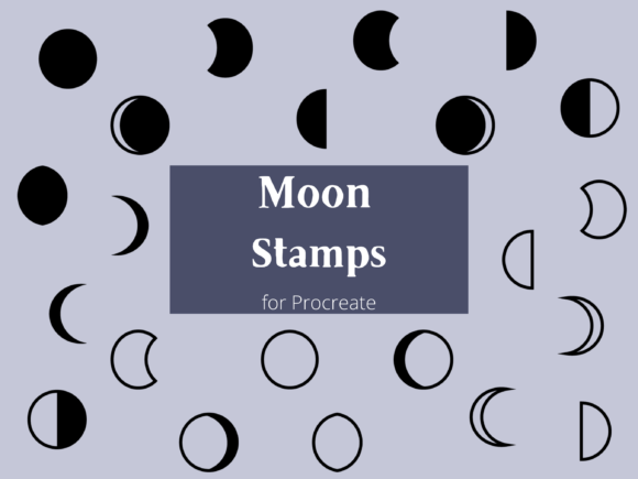 Download Moon Phase Procreate Stamp Brushes - Brush Collection
