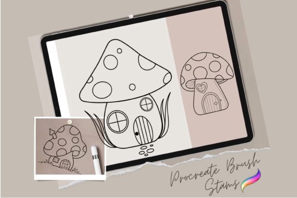 Download Procreate Brushset Mushroom, BrushStamps - Brush Collection