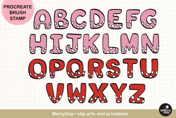 Download ABC Procreate Brush Stamp Polka Dot - Brush Collection