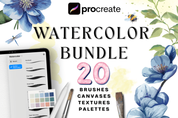 Download Watercolor Procreate Brush Set - Brush Collection