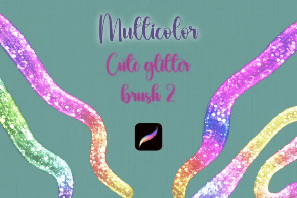 Download Multicolor Glitter Brush- Procreate - Brush Collection