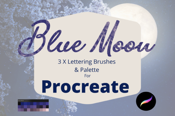 Download Blue Moon Procreate Brushes/Palette - Brush Collection