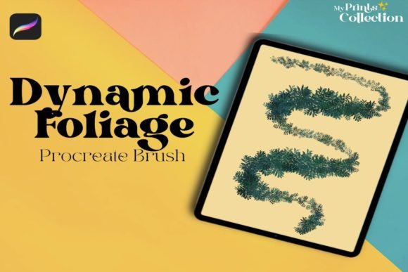 Download Dynamic Color Foliage Procreate Brush - Brush Collection