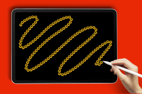 Download Sequin Line Procreate Brush - Brush Collection