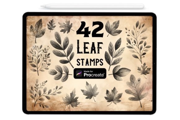Download 42 Leaf Procreate Stamp Brushes - Brush Collection