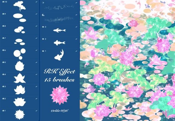 Download Lotus Brushes Pack for Procreate - Brush Collection