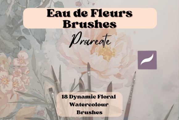 Download Floral Watercolour Brushes Procreate 18 - Brush Collection