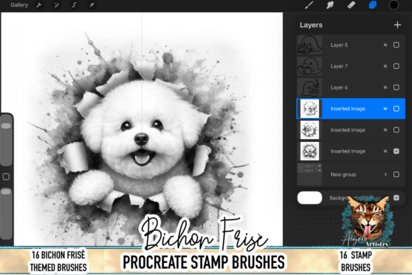 Download Bichon Frise Procreate Brush Stamps - Brush Collection