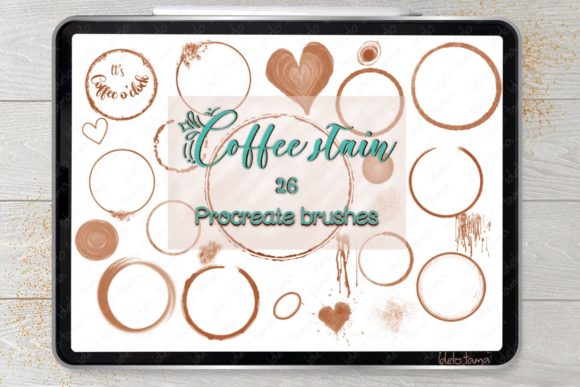 Download Procreate Brush Stamp Coffee Stain Mark - Brush Collection